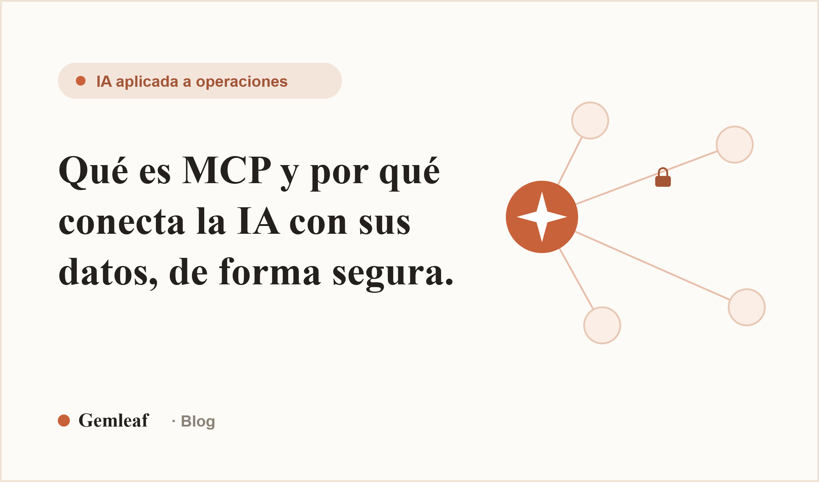 Qué es MCP (Model Context Protocol) y por qué conecta la IA con sus datos de forma segura